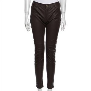 Authentic Michael Kors Leather Skinny Leg Pants